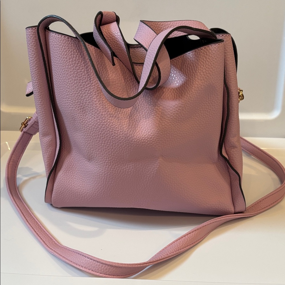 kate spade Pebbled Leather Lavender Hand or Shoulder Bag with Gold Hardware - Picture 6 of 15